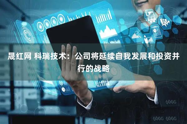 晟红网 科瑞技术：公司将延续自我发展和投资并行的战略